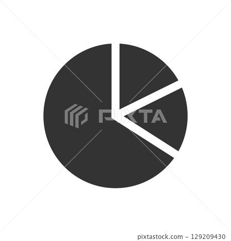 Pie chart simple icon 129209430