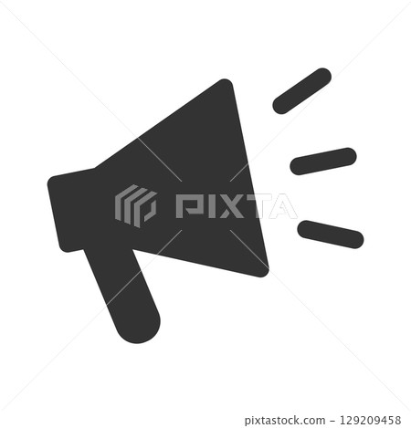 Megaphone icon vector material (announcement/notice) Megaphone icon vector material (announcement/notice) 129209458