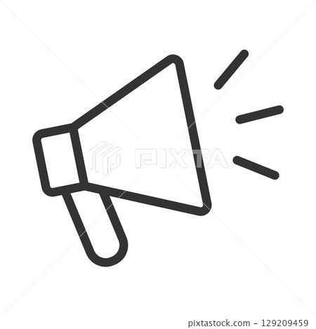 Megaphone icon vector material (announcement/notice) 129209459
