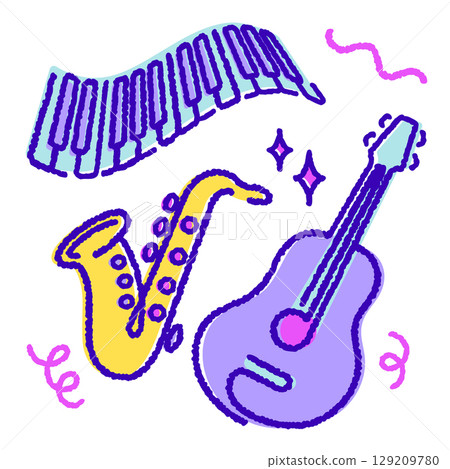music education learning playful handdrawn illustration 129209780