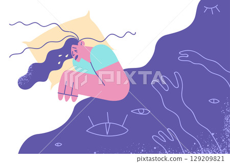 Depression, grief, mental disorder concept Depression, grief, mental disorder concept 129209821