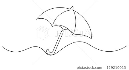 one line drawing umbrella continuous minimalism 129210013