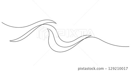 wave pattern abstract line art copy space background 129210017