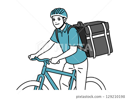 騎自行車的送餐員 129210198