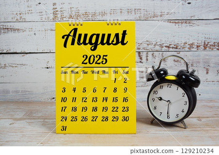 August 2025 annual monthly desk calendar for planning and management 129210234