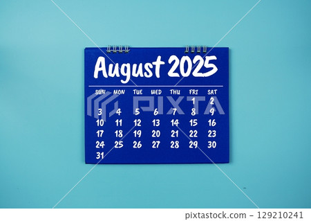 August 2025 annual monthly desk calendar for planning and management August 2025 annual monthly desk calendar for planning and management 129210241