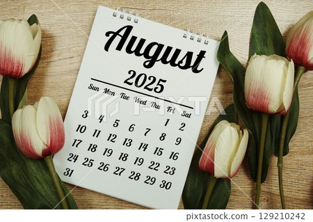 August 2025 annual monthly desk calendar for planning and management August 2025 annual monthly desk calendar for planning and management 129210242