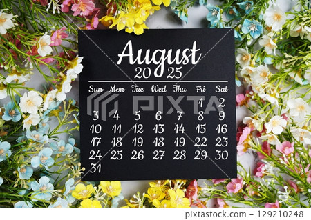 August 2025 annual monthly desk calendar for planning and management August 2025 annual monthly desk calendar for planning and management 129210248
