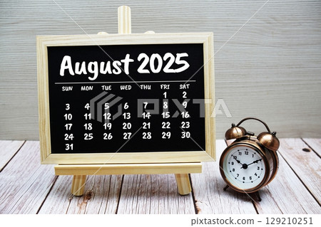 August 2025 annual monthly desk calendar for planning and management 129210251