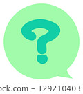 情緒表達氣泡、問號、問號、無主線、顏色、向量圖 129210403