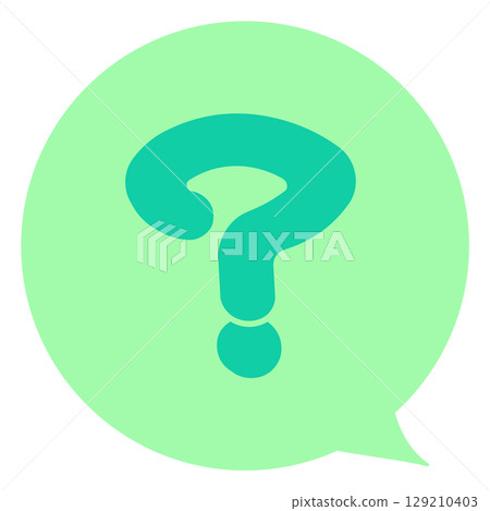 情緒表達氣泡、問號、問號、無主線、顏色、向量圖 129210403