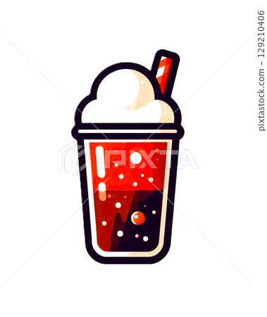 Simple cola float illustration 129210406