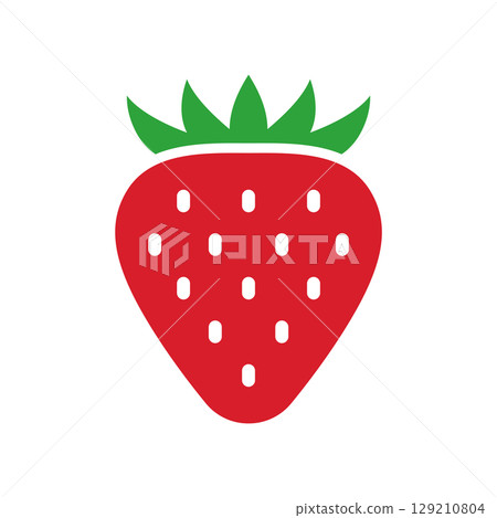 簡單的草莓圖標，代表水果的簡單圖標 129210804
