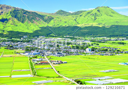 View of the Aso City Hall area (Aso City, Kumamoto Prefecture) [July 2025] 129210871