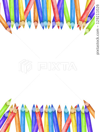 Creative design template with vibrant colorful pencils for arts and crafts. Template for certificate, diploma, invitation. Copy space. End of course. Back to school. Education concept. Hand drawn Creative design template with vibrant colorful pencils for arts and crafts. Template for certificate, diploma, invitation. Copy space. End of course. Back to school. Education concept. Hand drawn 129211026