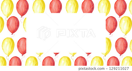 Colorful balloon border design for celebrations and festivities. End of course. Back to school. For certificate, diploma, invitation, card. Copy space. Horizontal banner, template Colorful balloon border design for celebrations and festivities. End of course. Back to school. For certificate, diploma, invitation, card. Copy space. Horizontal banner, template 129211027