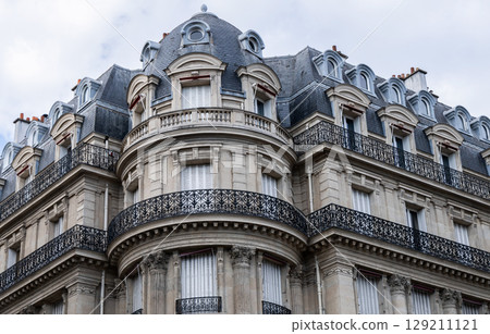 The Elegant and Iconic Parisian Architecture Enhanced by Beautiful Classic Balconies The Elegant and Iconic Parisian Architecture Enhanced by Beautiful Classic Balconies 129211121