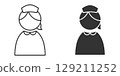 Nurse monochrome icon 129211252