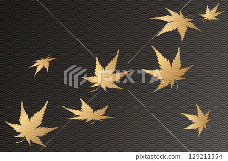 Japanese-style design of golden maple leaves dancing in a Seigaiha pattern | Maple, Seigaiha, Gold, Japanese pattern, Autumn, Vector Japanese-style design of golden maple leaves dancing in a Seigaiha pattern | Maple, Seigaiha, Gold, Japanese pattern, Autumn, Vector 129211554