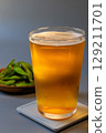 Relaxation time: cold beer and snacks 129211701
