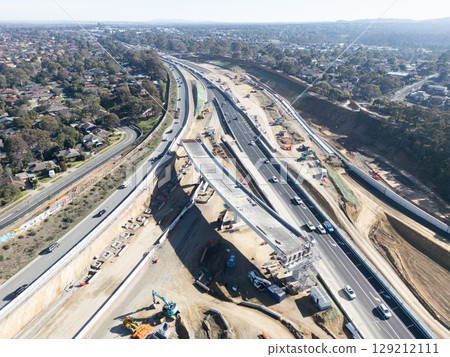 North East Link Under Construction in Melbourne Australia North East Link Under Construction in Melbourne Australia 129212111