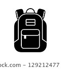 Modern backpack icon for travel, adventure, hiking, camping, and school needs, a versatile essential gear 129212477
