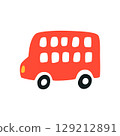antique double decker bus illustration 129212891