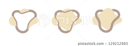 Abstract Blob Shapes. Smooth Liquid Stains. 129212983