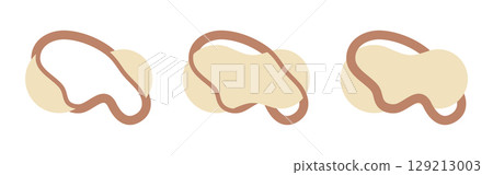 Abstract liquid shapes. Organic flowing forms. Fluid bubbles backgrounds 129213003