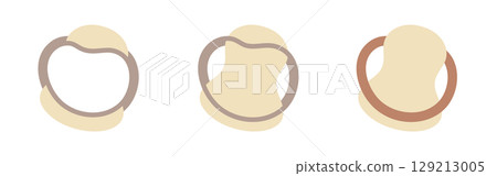 Abstract liquid shapes. Organic flowing forms. Fluid bubbles backgrounds. 129213005