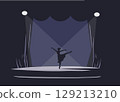 Ballerina on the stage of the theater 129213210