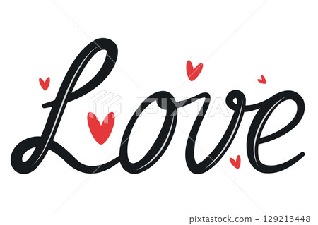 love word lettering love word lettering 129213448