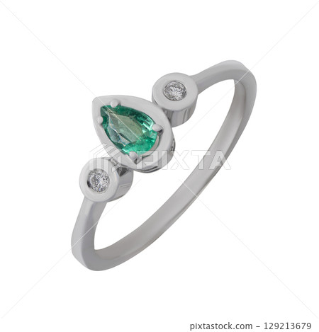 Jewelry wedding ring white gold. Engagement silver white golden ring isolated on white background Jewelry wedding ring white gold. Engagement silver white golden ring isolated on white background 129213679