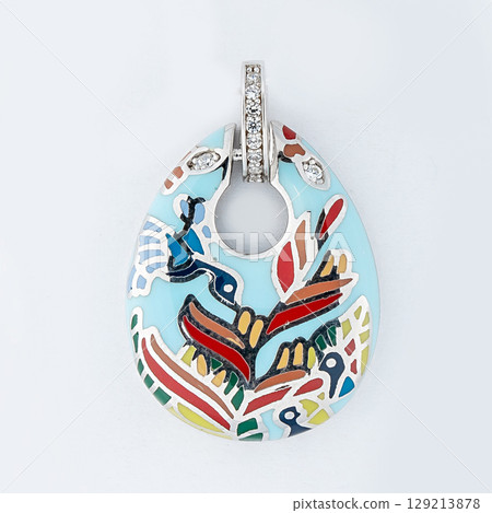 sterling silver jewelry. Silver women necklace with gems 925 sterling silver jewelry. Silver women necklace with gems 925 129213878