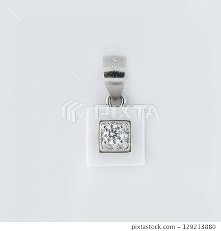 sterling silver jewelry. Silver women necklace with gems 925 sterling silver jewelry. Silver women necklace with gems 925 129213880