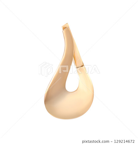Yellow Gold fashion Diamond Earrings Isolated on White Background Yellow Gold fashion Diamond Earrings Isolated on White Background 129214672