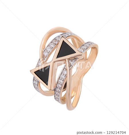 Jewelry wedding ring gold. Engagement golden ring isolated on white background Jewelry wedding ring gold. Engagement golden ring isolated on white background 129214704