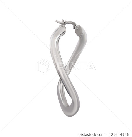 fashion gold earrings fashion stylish elegant jewelry. Golden modern earrings isolated on white background 129214956