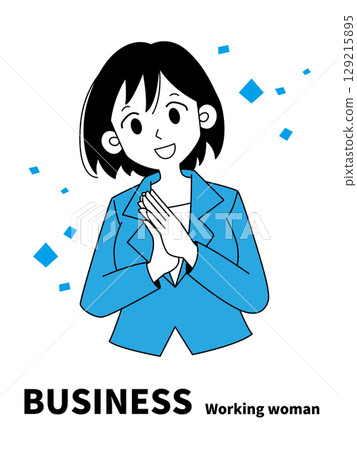 一個穿著西裝的女人在辦公室工作 一個穿著西裝的女人在辦公室工作 129215895