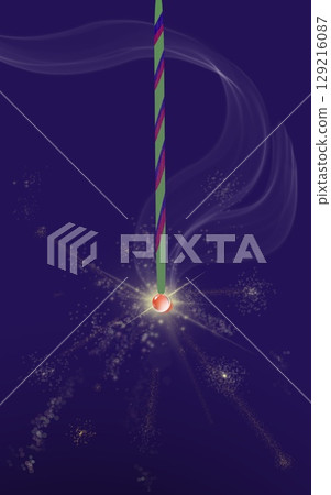 Sparklers shooting out sparks and smoke in the twilight Sparklers shooting out sparks and smoke in the twilight 129216087