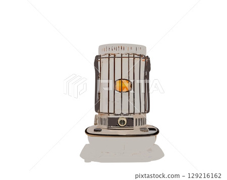 An old Showa retro kerosene stove that is mainly used in northern regions in autumn, winter, and spring. 129216162