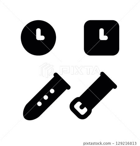 Wearable Device Components with Round and Square Watch Faces 129216813