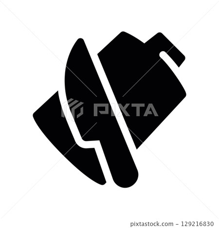 Chef s Knife Resting on a Wooden Cutting Board for Food Prep Chef s Knife Resting on a Wooden Cutting Board for Food Prep 129216830