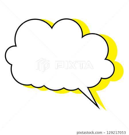 簡單的語音氣泡圖-蓬鬆 129217053