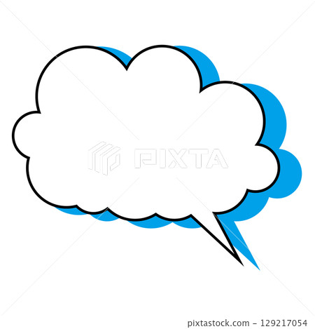 簡單的語音氣泡圖-蓬鬆 129217054