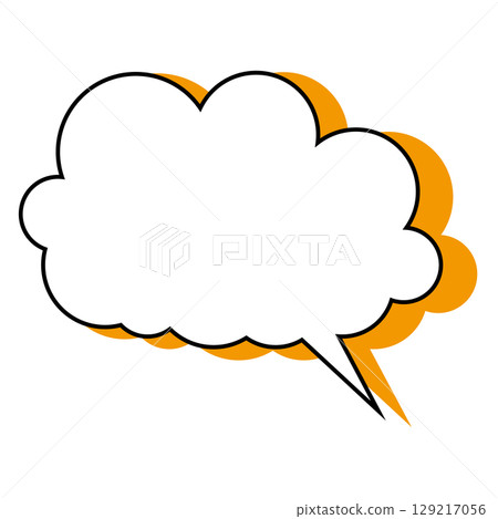 Simple speech bubble illustration - Fluffy Simple speech bubble illustration - Fluffy 129217056