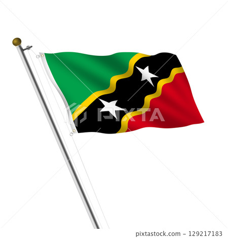 Saint Kitts and Nevis flagpole Saint Kitts and Nevis flagpole 129217183