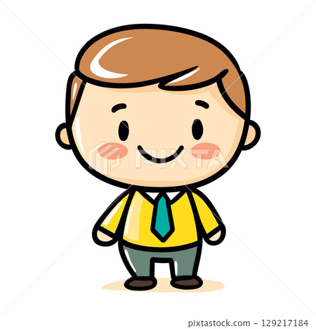 office worker in suit cute childish isolated vector illustration office worker in suit cute childish isolated vector illustration 129217184