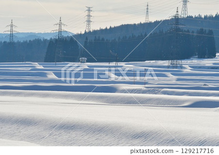 Winter rural landscape (Niigata Prefecture) 129217716
