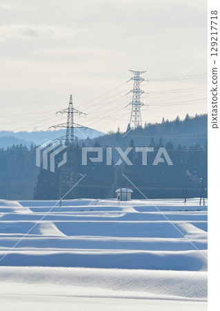 Winter rural landscape (Niigata Prefecture) 129217718